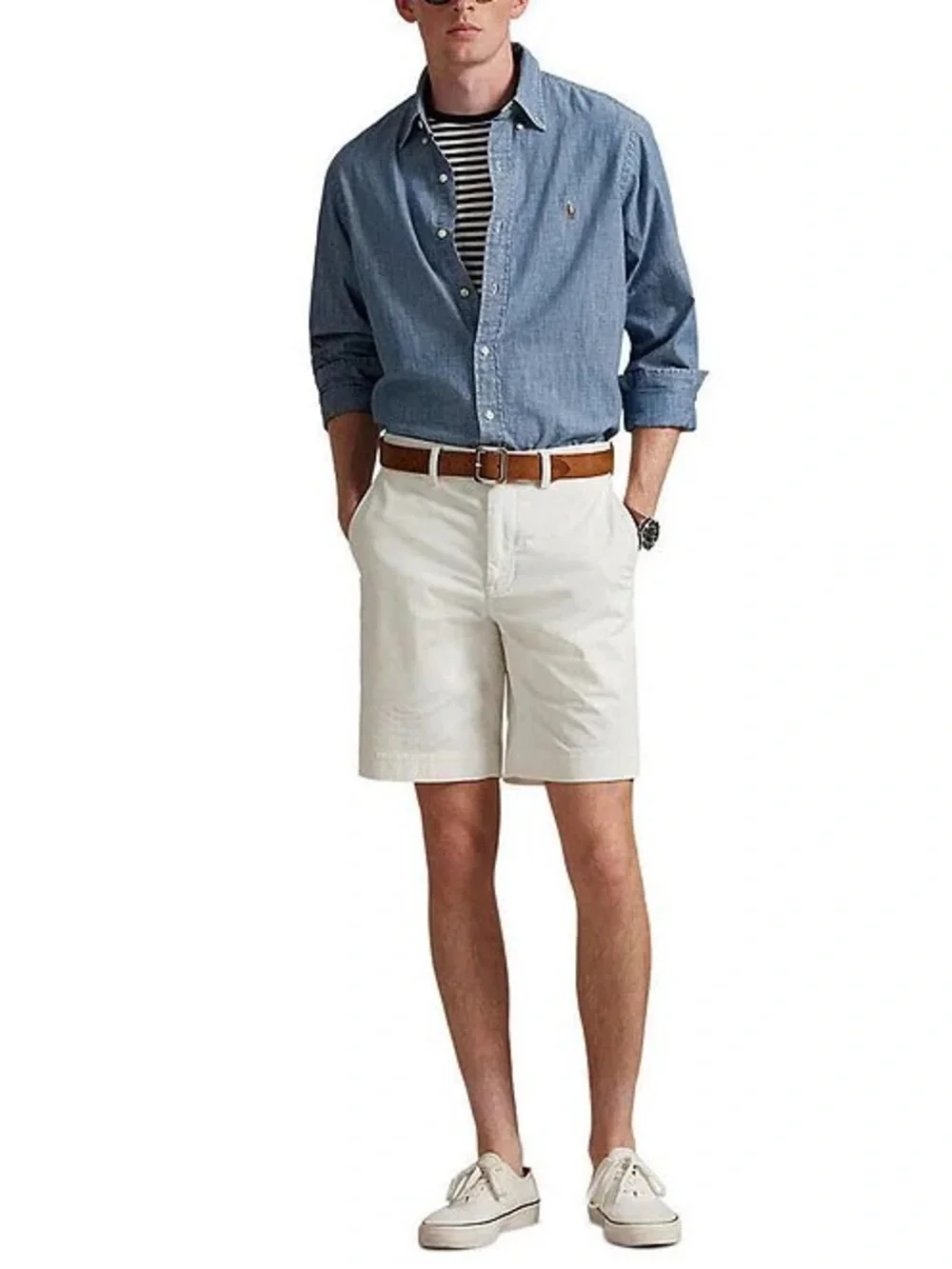 Polo Ralph Lauren Classic Fit 9” Chino Shorts Men’s 40 Beige Khaki Cotton